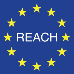 "REACH"-logotyp med gula stjärnor i en cirkel runt texten.