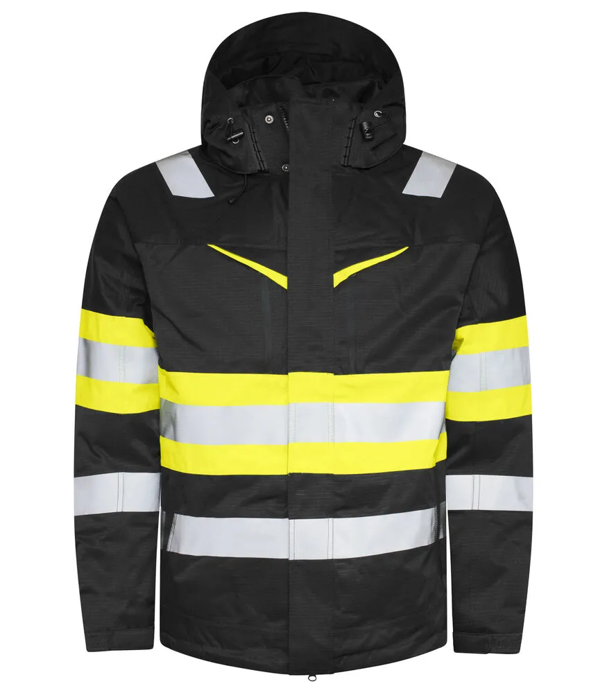 6454 FUNKTIONSJACKA FODRAD EN ISO 20471 KLASS 1 Gul/Svart