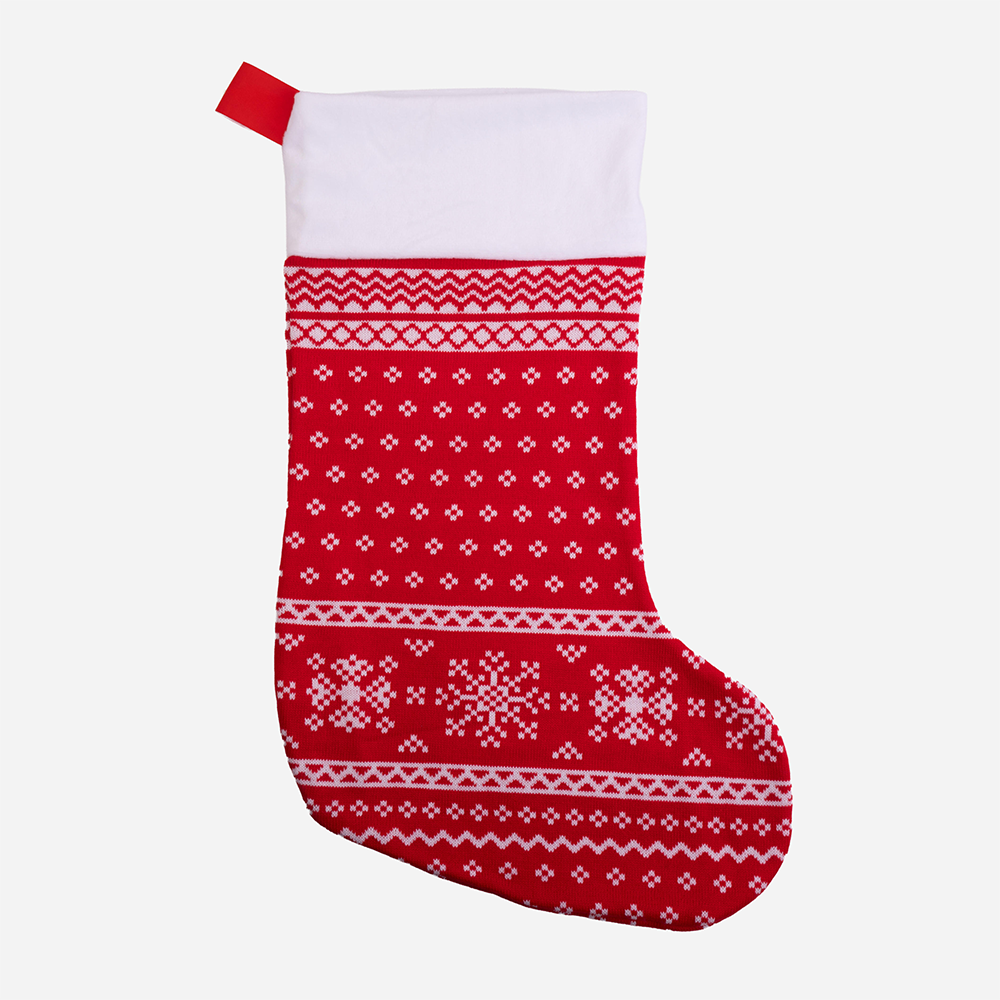 Julstrumpa stickad
