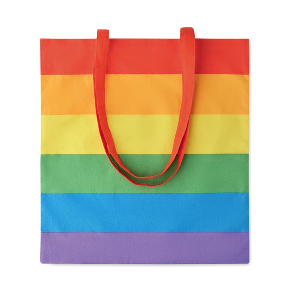 Regnbågsfärgad bomullsväska