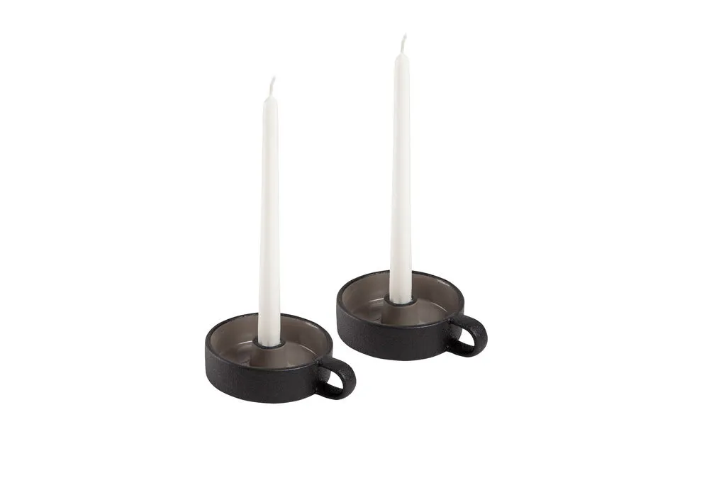 OJ Sängkammarljusstake 2-pack Svart Svart