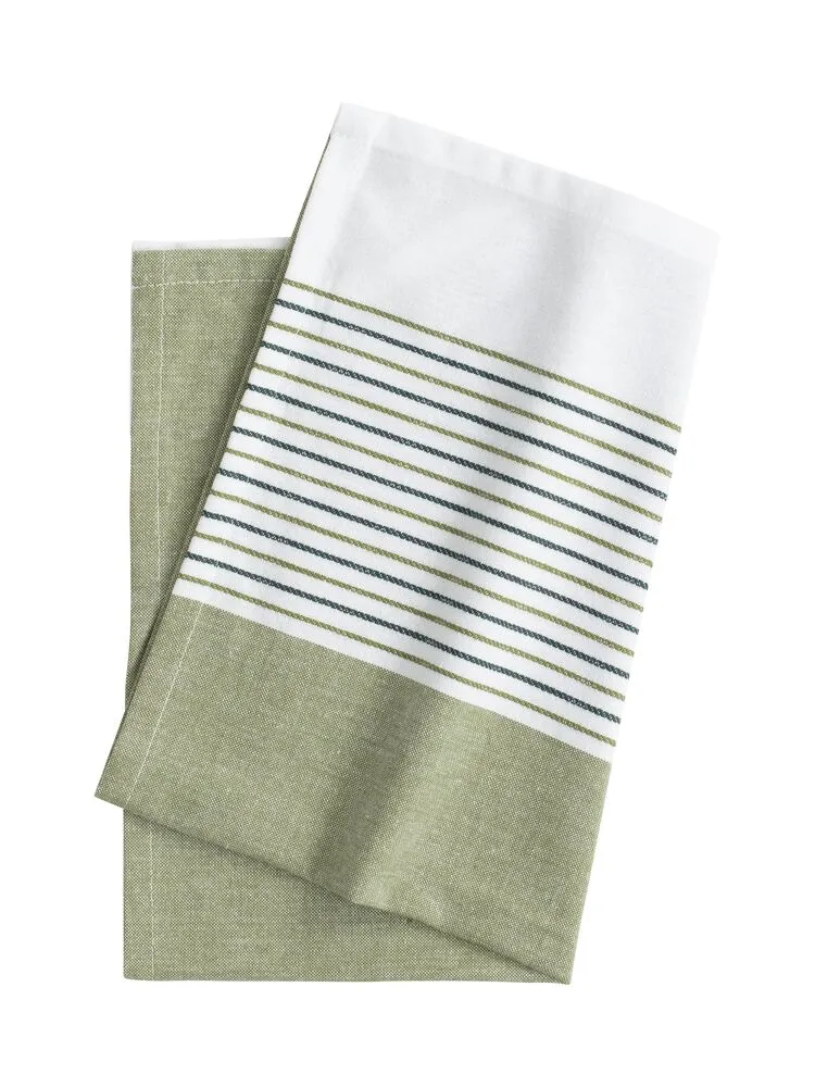 Kökshandduk Stripe Grön