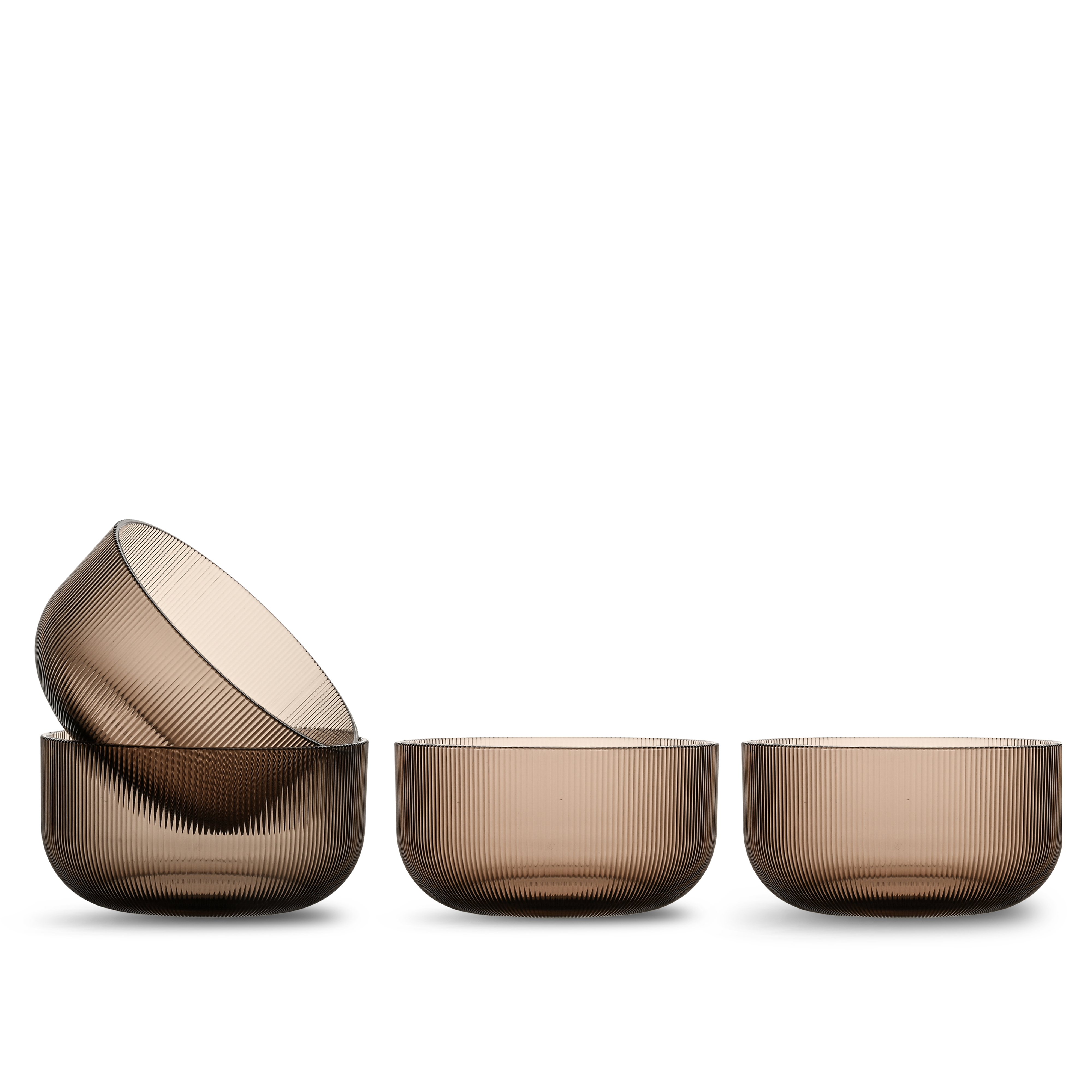 Billi skål rPET, 4-pack Brun