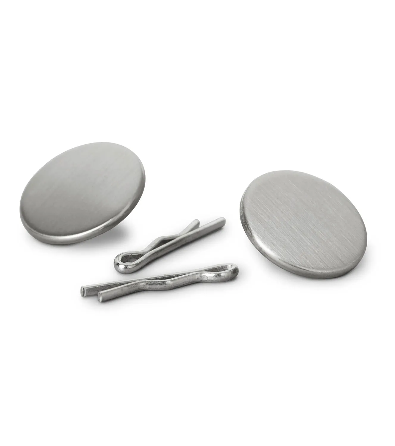 Metallknappar med klips Silver