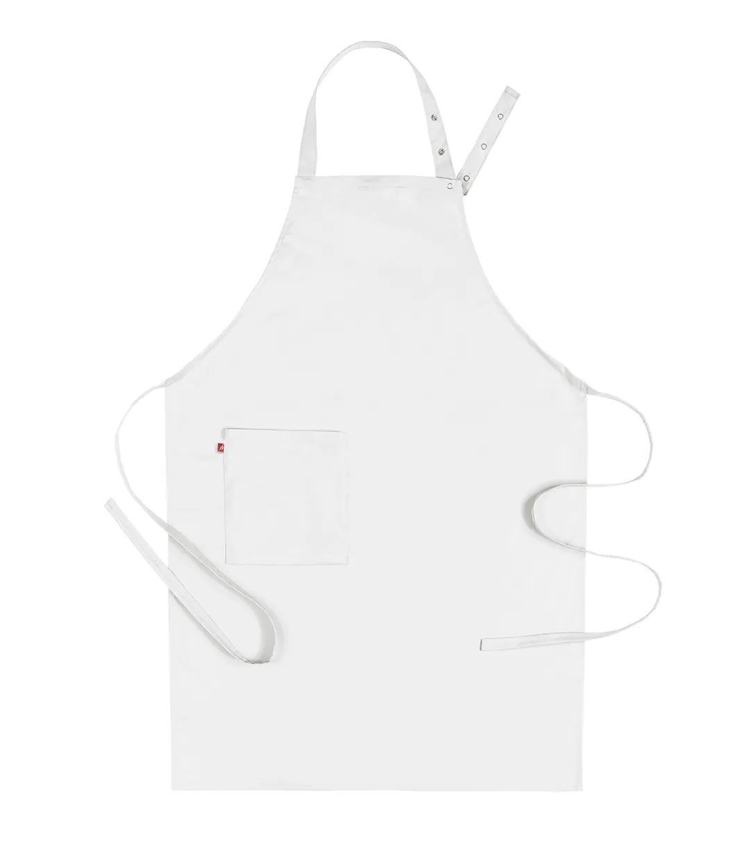 Bröstlappsförkläde Vit
