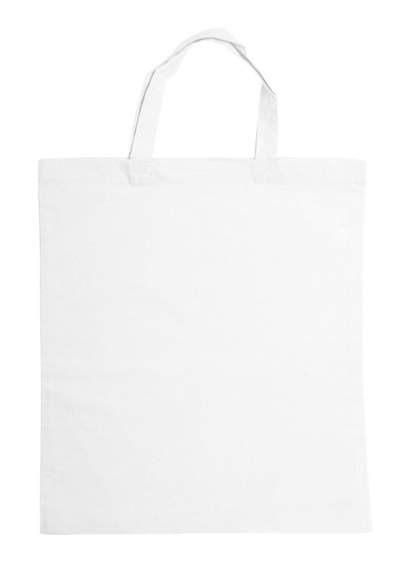 Tygkasse 150g korta handtag Vit
