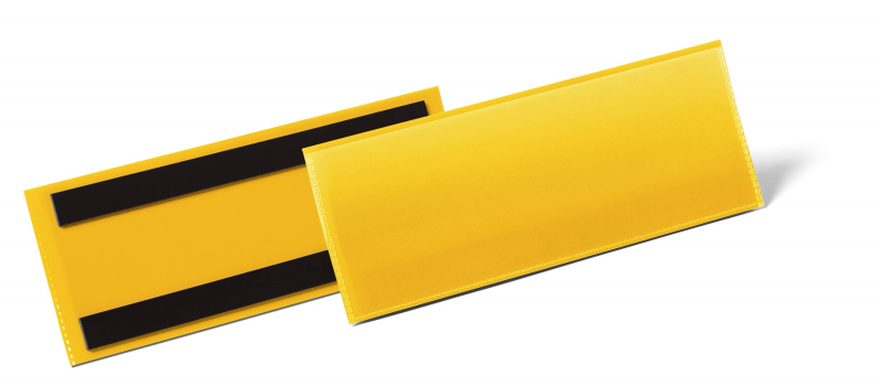 Etiketthållare magnetisk 1/2 A5 liggande gul