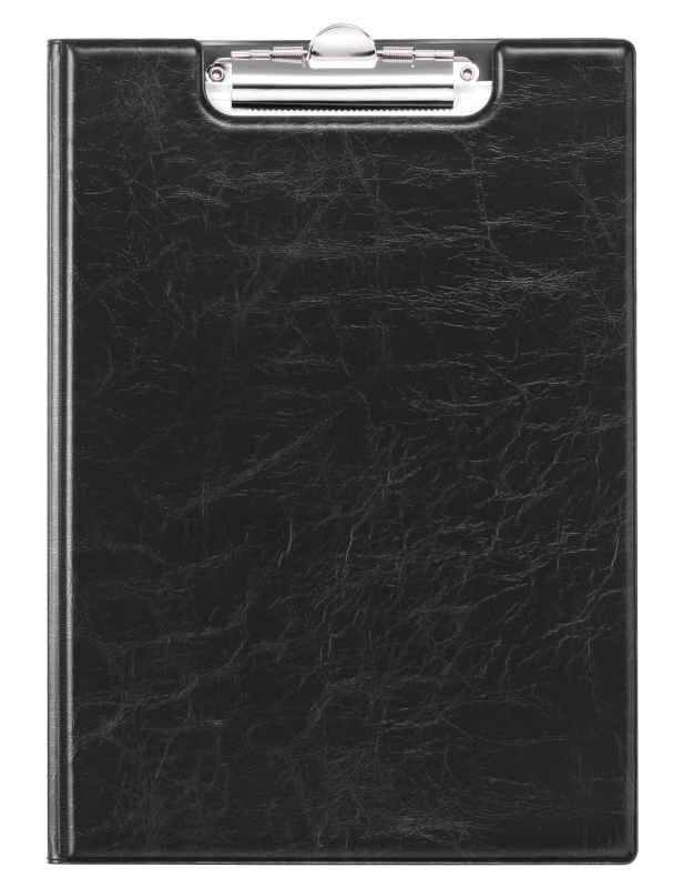 Skrivplatta med omslag A4 skinnlook svart