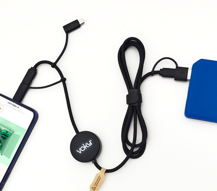 Laddkabel Multi Lång Återvunnen - inklusive Light Up-gravyr