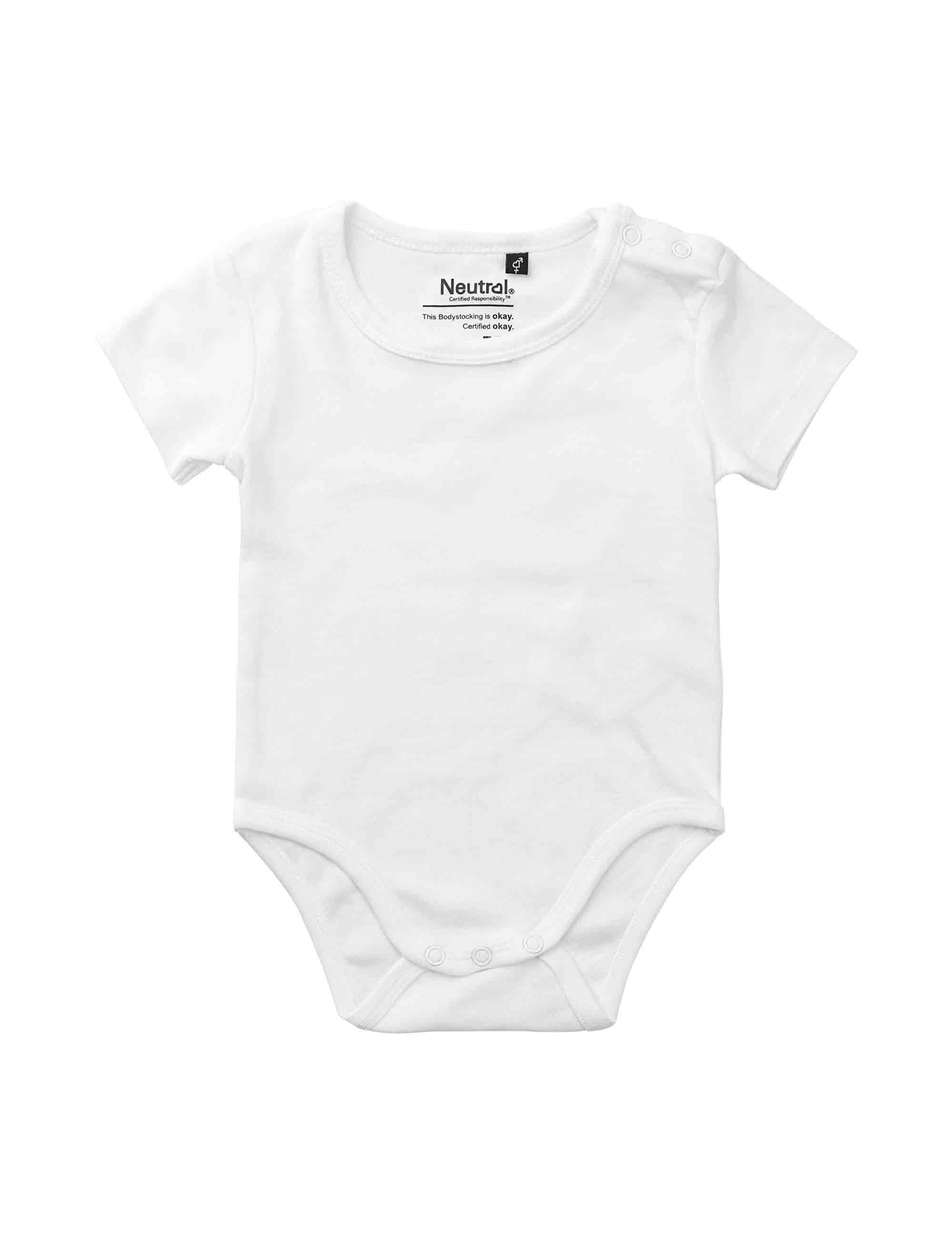 Babies Short Sleeve Bodystockings White