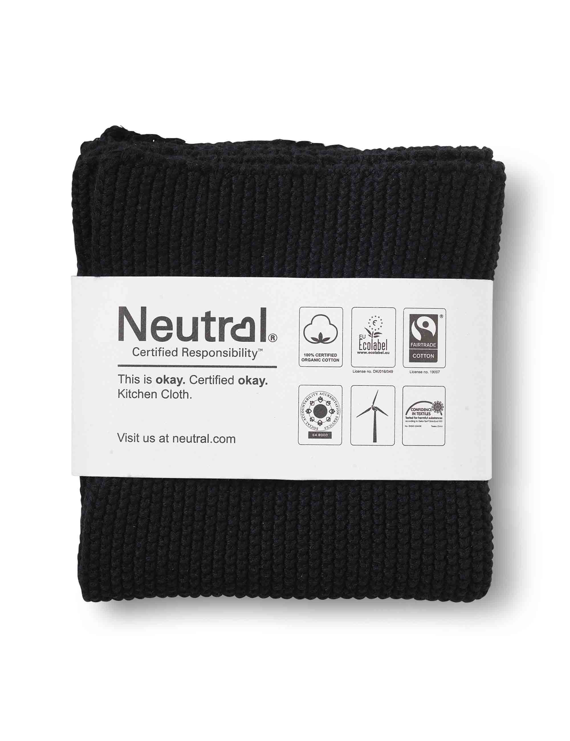 Pearl Knit Kitchen Cloth (2-pack) Black