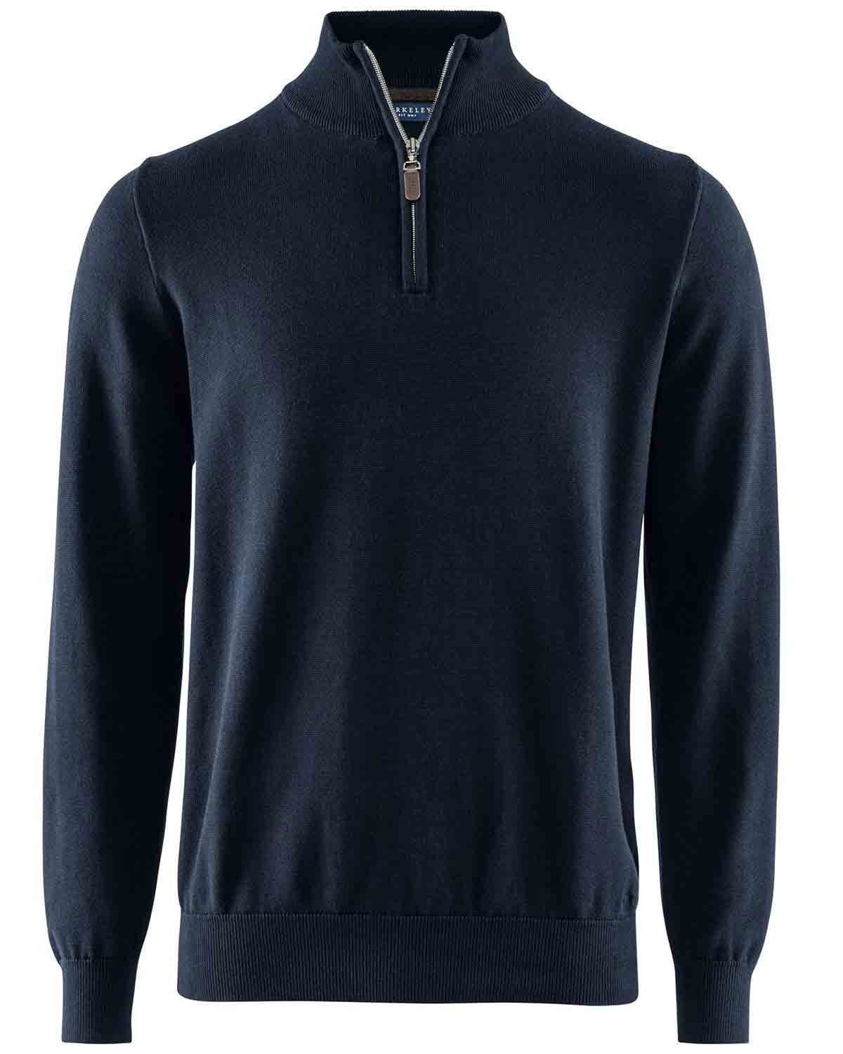 Brockton Zip Sweater Navy