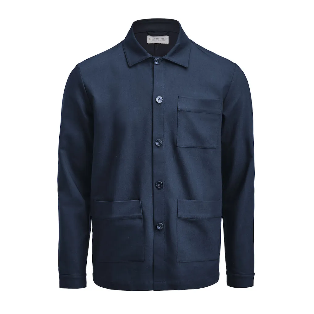 J.H&F Patch pocket Overshirt Marin